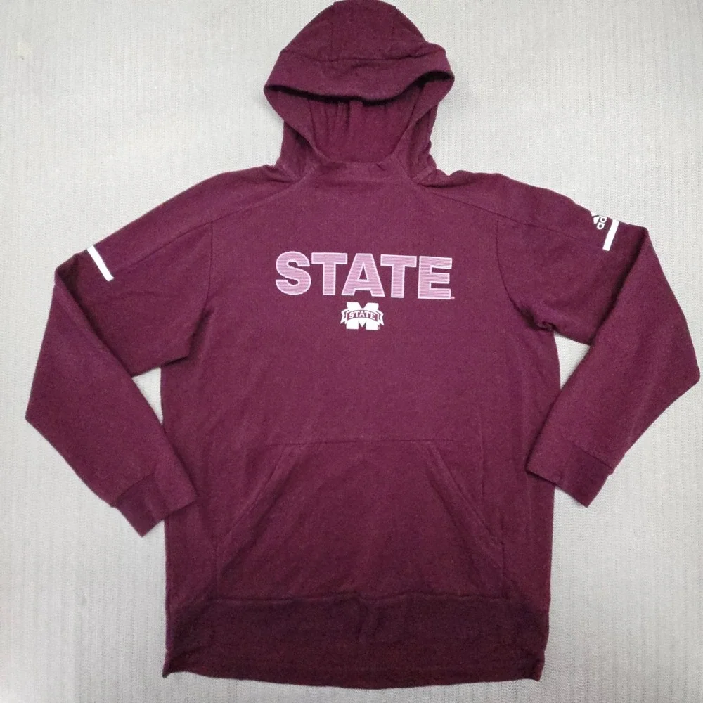Adidas Mississippi State Bulldogs Hoodie Mens XL Fleece SEC Football Pullover